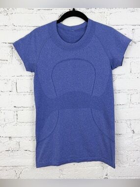 Lululemon Swiftly Tech Short Sleeve Blue Space Dye Heathered 6